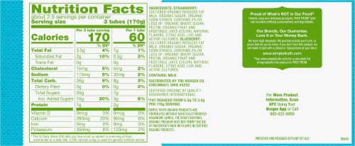 Simple Truth™ Organic Strawberry and Blueberry Yogurt Tubes Perspective: back
