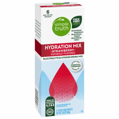 Simple Truth® Electrolyte Naturally Flavored Strawberry Drink Mix Packets Perspective: back
