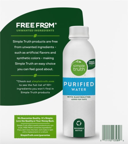 Simple Truth® Organic Purified Reusable Bottled Water Perspective: back