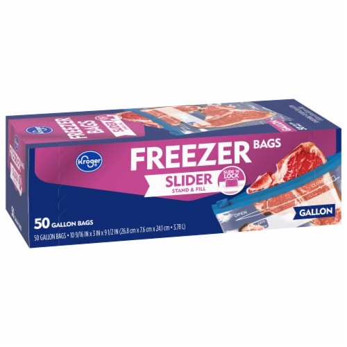 Kroger® Slider Reclosable Gallon Freezer Bags Perspective: back