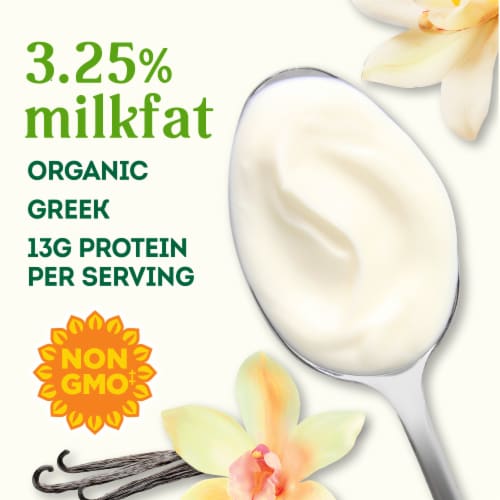 Simple Truth Organic® Vanilla Bean Whole Milk Greek Yogurt Cultured Dairy Blend Tub Perspective: back