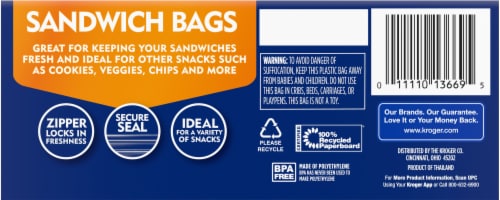 Kroger® Reclosable Sandwich Bags Perspective: back