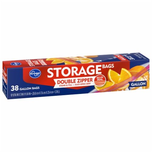 Kroger® Double Zipper Reclosable Gallon Storage Bags Perspective: back