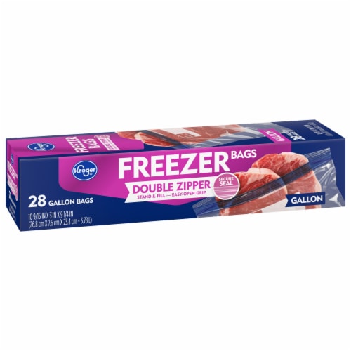 Kroger® Double Zipper Reclosable Gallon Freezer Bags Perspective: back