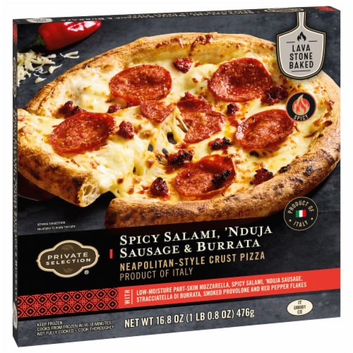 Private Selection® Spicy Salami Nduja Sausage & Burrata Frozen Pizza Perspective: back