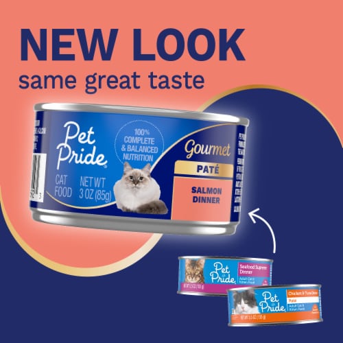 Pet Pride® All Life Stages Wet Cat Food Savory Salmon Dinner Paté Perspective: back