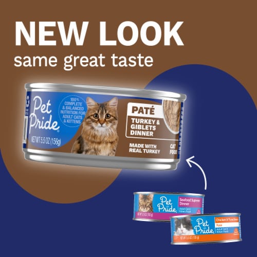 Pet Pride® All Life Stages Wet Cat Food Turkey & Giblets Dinner Paté Perspective: back