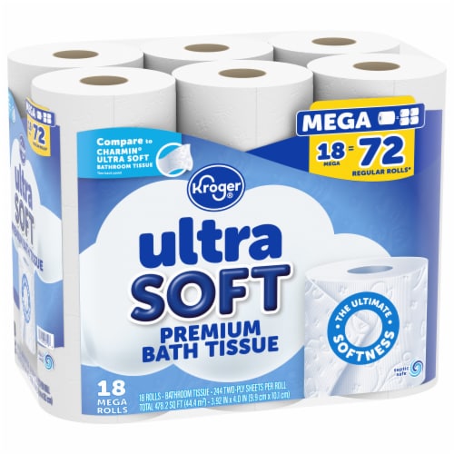 Kroger® Ultra Soft Toilet Paper Mega Roll Perspective: back
