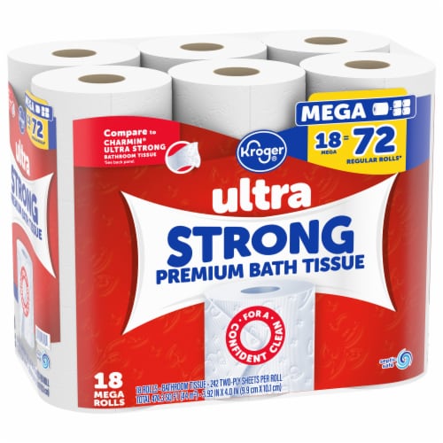 Kroger® Ultra Strong Toilet Paper Mega Roll Perspective: back
