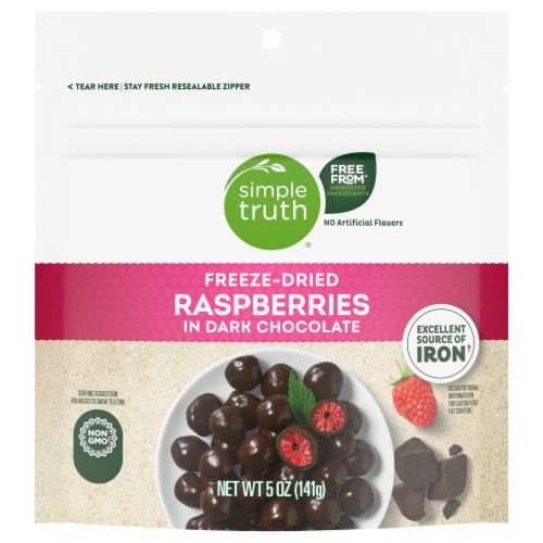 Simple Truth® Freeze-Dried Raspberries in Dark Chocolate Perspective: back