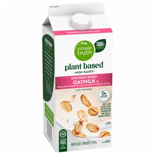 Simple Truth® Plant Based Non Dairy Unsweetened Oat Milk Perspective: back