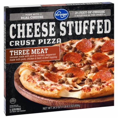 Kroger® Three Meat Cheese Stuffed Crust Frozen Pizza Perspective: back