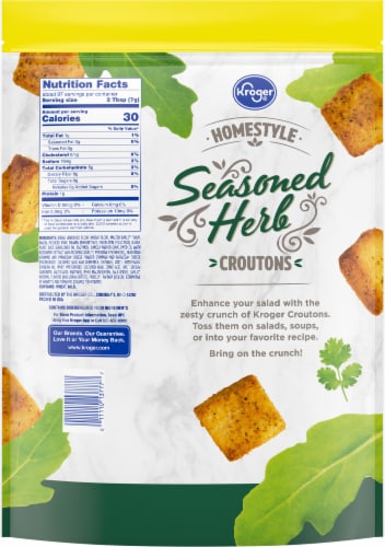 Kroger® Homestyle Seasoned Herb Croutons Perspective: back