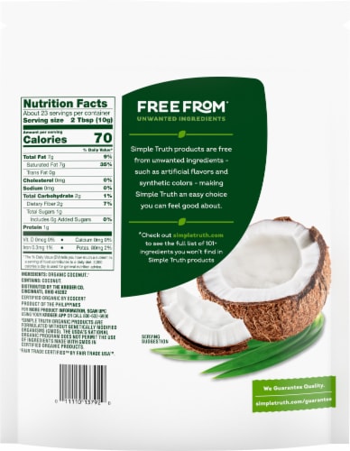 Simple Truth Organic® Unsweetened Coconut Chips Perspective: back