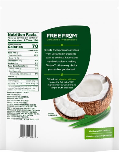 Simple Truth Organic® Unsweetened Coconut Flakes Perspective: back