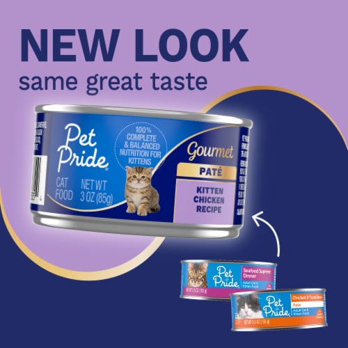 Pet Pride® Kitten Wet Cat Food Chicken Paté Perspective: back