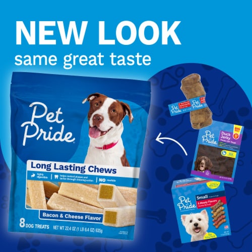 Pet Pride® Long Lasting Chews Dog Treats Bacon & Cheese Flavor Perspective: back