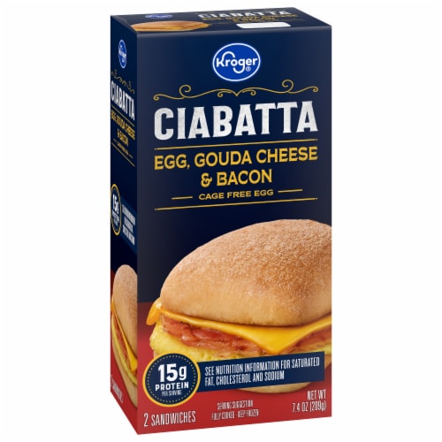 Kroger® Bacon Egg & Gouda Ciabatta Sandwich Perspective: back