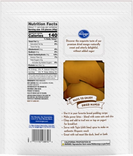Kroger® Dried Mango Perspective: back