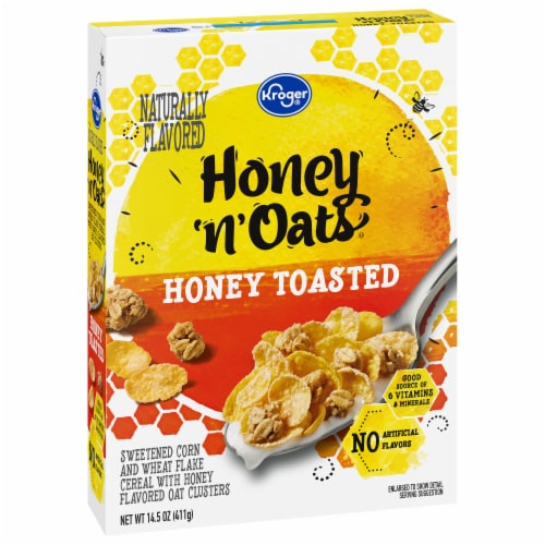 Kroger® Honey N' Oats Honey Toasted Cereal Perspective: back