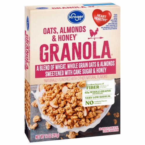 Kroger® Oats Almonds & Honey Granola Perspective: back