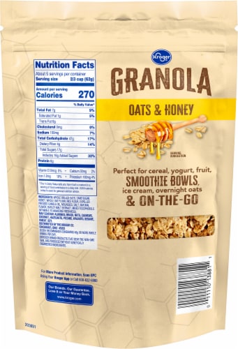 Kroger® Oats & Honey Granola Perspective: back