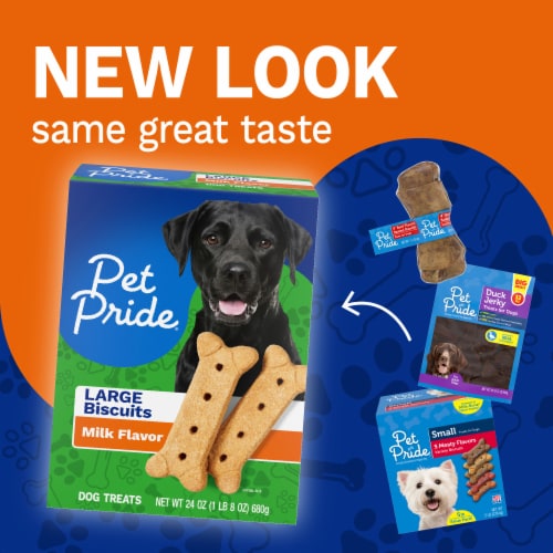 Pet Pride® Large Biscuits Dog Treats Milk Flavor Perspective: back