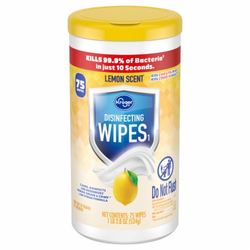 Kroger® Lemon Scent Disinfecting Wipes Perspective: back