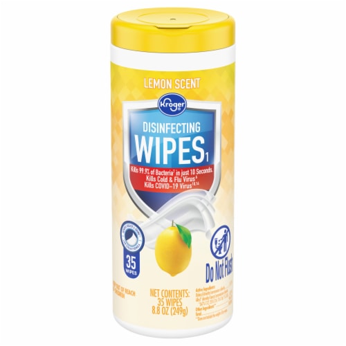 Kroger® Lemon Scented Disinfecting Wipes Perspective: back