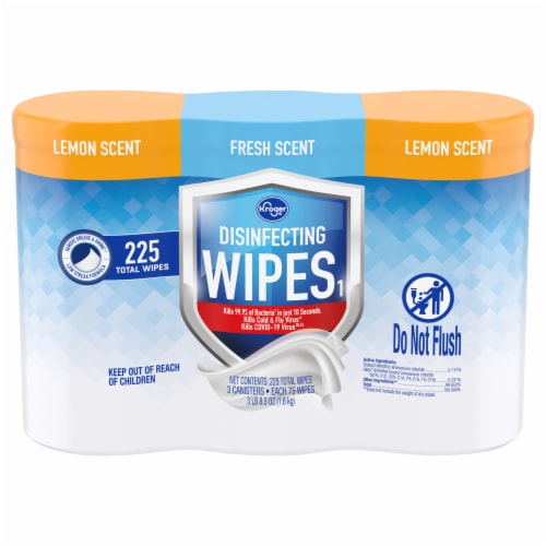 Kroger® Lemon Scent & Fresh Scent Disinfecting Wipes Multipack Perspective: back