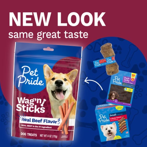 Pet Pride Wag n Sticks Dog Treats Real Beef Flavor 6 oz Kroger