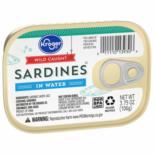 Kroger® Wild Caught Sardines in Water Perspective: back
