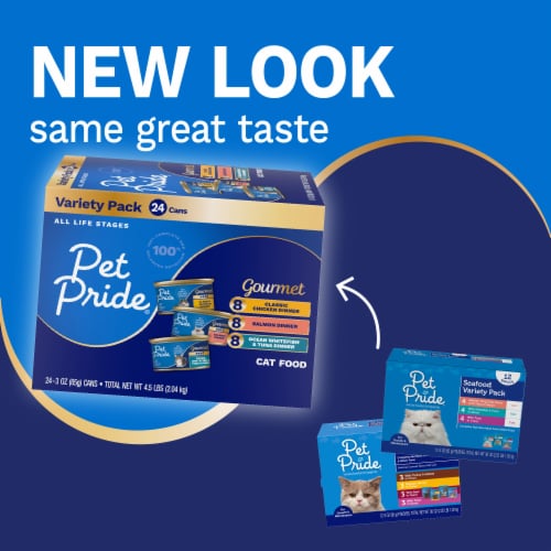 Pet Pride® All Life Stages Wet Cat Food Chicken & Fish Paté Variety Pack Cans Perspective: back