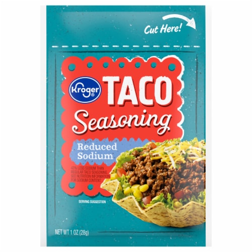 Kroger® Reduced Sodium Taco Seasoning Perspective: back
