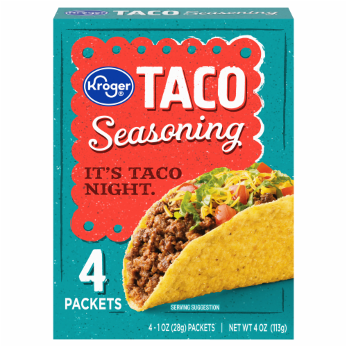 Kroger® Taco Seasoning Packets Perspective: back