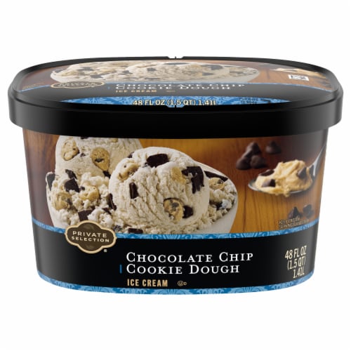 Private Selection® Chocolate Chip Cookie Dough Ice Cream Tub Perspective: back
