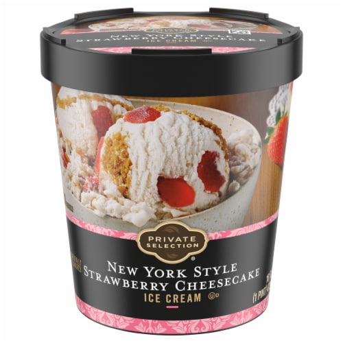 Private Selection® New York Style Strawberry Cheesecake Ice Cream Pint Perspective: back