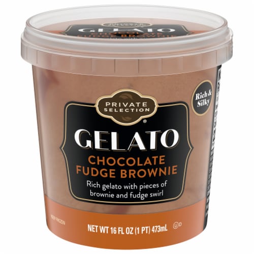 Private Selection® Chocolate Fudge Brownie Gelato Pint Perspective: back