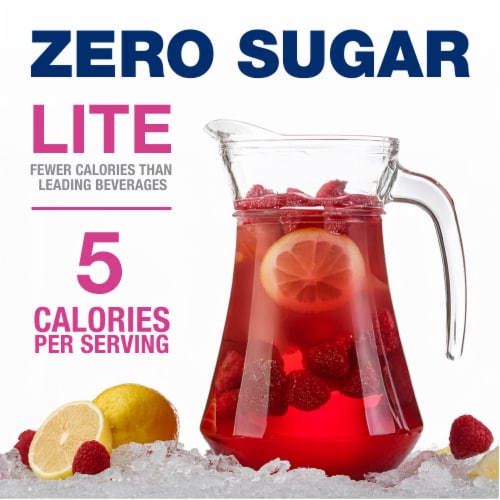 Kroger® Lite Zero Sugar Raspberry Lemonade Instant Drink Mix Packets Perspective: back