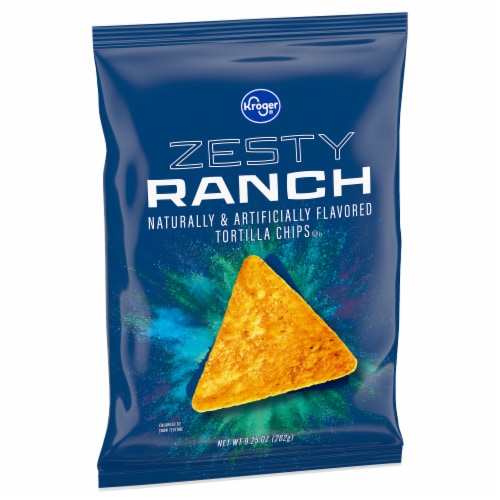 Kroger® Zesty Ranch Tortilla Chips Perspective: back