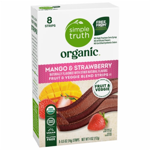Simple Truth Organic® Strawberry Mango Strips Perspective: back