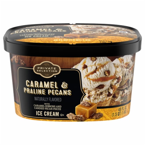 Private Selection® Caramel & Candied Pecan Ice Cream Tub Perspective: back