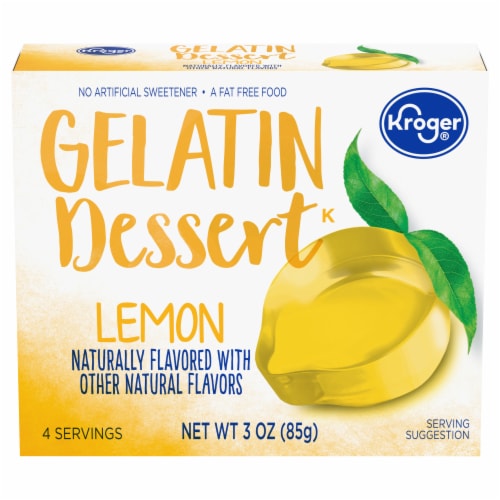 Kroger® Lemon Gelatin Dessert Mix Perspective: back