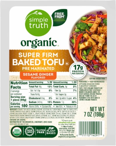 Simple Truth Organic® Super Firm Sesame Ginger Baked Tofu Perspective: back