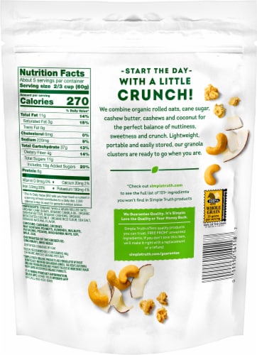 Simple Truth Organic® Cashew Coconut Granola Perspective: back