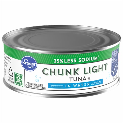 Kroger® Less Sodium Chunk Light Tuna in Water Perspective: back
