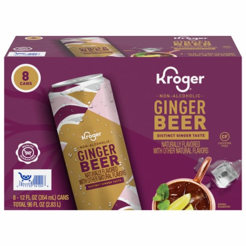 Kroger® Non Alcoholic Ginger Beer Cans Perspective: back
