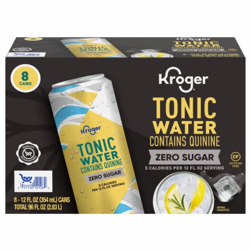 Kroger® Zero Sugar Tonic Water with Quinine Perspective: back