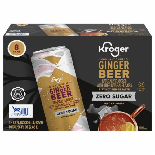 Kroger® Zero Sugar Non Alcoholic Ginger Beer Cans Perspective: back