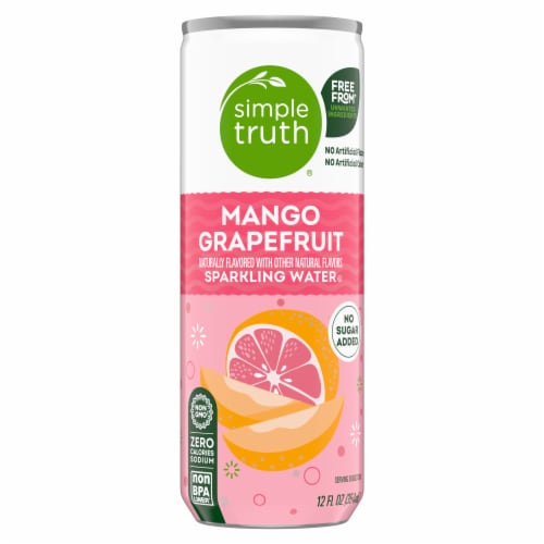 Simple Truth® Mango Grapefruit Sparkling Water Perspective: back